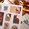 Vintage Floral Sticker Book featuring botanical flowers, butterflies, paper stickers, and transparent PET stickers for journaling and scrapbooking. Vintage Floral Sticker Book featuring botanical flowers, butterflies, paper stickers, and transparent PET stickers for journaling and scrapbooking.