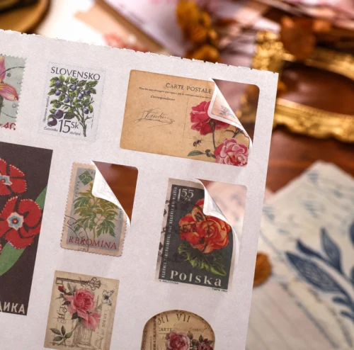 Vintage Floral Sticker Book featuring botanical flowers, butterflies, paper stickers, and transparent PET stickers for journaling and scrapbooking. Vintage Floral Sticker Book featuring botanical flowers, butterflies, paper stickers, and transparent PET stickers for journaling and scrapbooking.