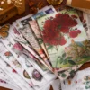 Vintage Floral Sticker Book featuring botanical flowers, butterflies, paper stickers, and transparent PET stickers for journaling and scrapbooking. Vintage Floral Sticker Book featuring botanical flowers, butterflies, paper stickers, and transparent PET stickers for journaling and scrapbooking.