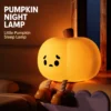 Cute Pumpkin Night Light made from soft silicone with warm LED lighting, perfect for bedrooms, nurseries, Halloween décor, and cozy bedside lighting.