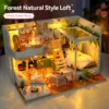 Cozy Miniature DIY Villa Kit with detailed rooms, tiny furniture, plants and warm LED lighting Cozy Miniature DIY Villa Kit with detailed rooms, tiny furniture, plants and warm LED lighting