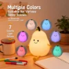 Cute pear silicone LED night light with soft warm glow, adorable character design for kids' bedrooms, nurseries, bedside tables and cozy décor Cute pear silicone LED night light with soft warm glow, adorable character design for kids' bedrooms, nurseries, bedside tables and cozy décor