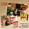 Miniature coffee shop DIY kit with detailed café counter, coffee machine, shelves, cups and cozy interior décor