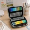 60 Colors Acrylic Marker Set in a premium zippered storage case for drawing, painting, journaling, DIY crafts, wood, glass, ceramic, and canvas. 60 Colors Acrylic Marker Set in a premium zippered storage case for drawing, painting, journaling, DIY crafts, wood, glass, ceramic, and canvas.