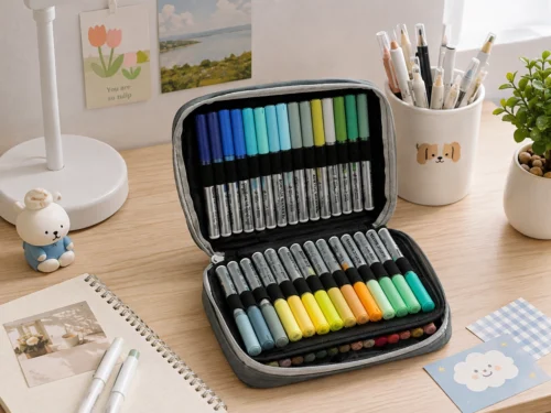 60 Colors Acrylic Marker Set in a premium zippered storage case for drawing, painting, journaling, DIY crafts, wood, glass, ceramic, and canvas. 60 Colors Acrylic Marker Set in a premium zippered storage case for drawing, painting, journaling, DIY crafts, wood, glass, ceramic, and canvas.