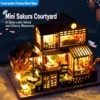 Japanese traditional miniature house with warm LED lights Japanese traditional miniature house with warm LED lights