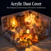Cozy Dream Bedroom miniature DIY kit with tiny beds, furniture, plants and warm lights