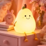 Cute Pear Silicone Night Light Image