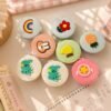 Cute mini retractable tape measures with pastel flower, rainbow, bunny and daisy designs