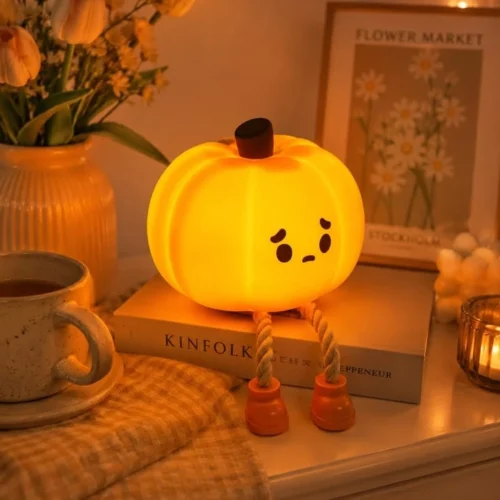 cute pumpkin silicone night lamp