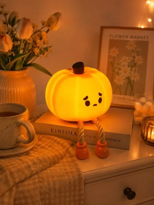 cute pumpkin silicone night lamp