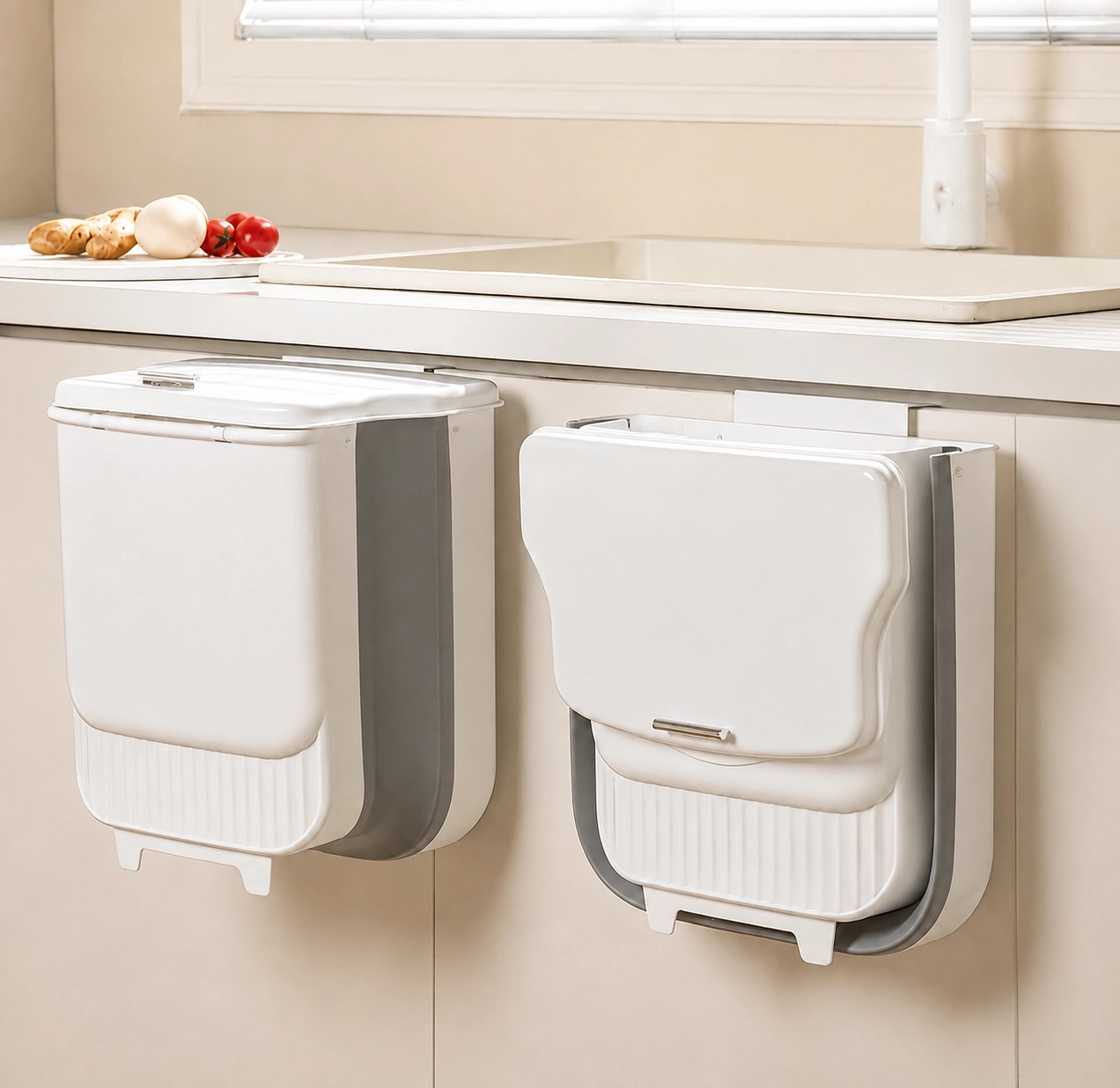 foldable hanging trash bin