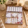 Vintage Floral Weekly Planner Sticky Notes Set with memo pads, page markers, and botanical sticky notes arranged on a wooden desk. Vintage Floral Weekly Planner Sticky Notes Set with memo pads, page markers, and botanical sticky notes arranged on a wooden desk.