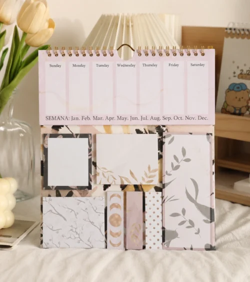 Minimalist Marble Weekly Planner Sticky Notes Set with memo pads, page markers, and weekly planner on a wooden desk. Minimalist Marble Weekly Planner Sticky Notes Set with memo pads, page markers, and weekly planner on a wooden desk.