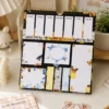 Butterfly Weekly Planner Sticky Notes Set with memo pads, sticky notes, page markers, and lined note pad on a desk.