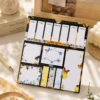 Butterfly Weekly Planner Sticky Notes Set with memo pads, sticky notes, page markers, and lined note pad on a desk.