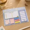 Stay organized with the Kawaii To-Do List Sticky Notes Set featuring a weekly planner, memo pads, page markers, and sticky notes. Stay organized with the Kawaii To-Do List Sticky Notes Set featuring a weekly planner, memo pads, page markers, and sticky notes.