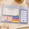 Stay organized with the Kawaii To-Do List Sticky Notes Set featuring a weekly planner, memo pads, page markers, and sticky notes. Stay organized with the Kawaii To-Do List Sticky Notes Set featuring a weekly planner, memo pads, page markers, and sticky notes.