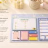 Stay organized with the Kawaii To-Do List Sticky Notes Set featuring a weekly planner, memo pads, page markers, and sticky notes. Stay organized with the Kawaii To-Do List Sticky Notes Set featuring a weekly planner, memo pads, page markers, and sticky notes.