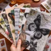 Vintage Butterfly Sticker Book with floral, botanical, paper, and transparent PET stickers for journaling, scrapbooking, and DIY crafts. Vintage Butterfly Sticker Book with floral, botanical, paper, and transparent PET stickers for journaling, scrapbooking, and DIY crafts.