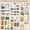 Vintage Butterfly Sticker Book with floral, botanical, paper, and transparent PET stickers for journaling, scrapbooking, and DIY crafts. Vintage Butterfly Sticker Book with floral, botanical, paper, and transparent PET stickers for journaling, scrapbooking, and DIY crafts.
