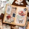 Vintage Ephemera Paper and Sticker Book with retro letters, botanical illustrations, stamps, postcards, and decorative papers for junk journaling and scrapbooking. Vintage Ephemera Paper and Sticker Book with retro letters, botanical illustrations, stamps, postcards, and decorative papers for junk journaling and scrapbooking.