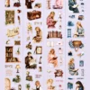 Vintage reading PET tape set with four decorative rolls featuring books, readers and cozy lifestyle illustrations Vintage reading PET tape set with four decorative rolls featuring books, readers and cozy lifestyle illustrations