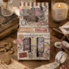 Vintage washi tape set with retro collage designs, floral details, stamps and decorative paper motifs Vintage washi tape set with retro collage designs, floral details, stamps and decorative paper motifs