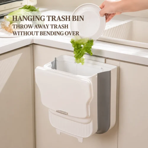 foldable hanging trash bin