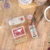 Vintage butterfly washi tape set with pink floral, postcard, stamp and butterfly designs Vintage butterfly washi tape set with pink floral, postcard, stamp and butterfly designs