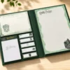 Harry Potter Hufflepuff sticky memo notepad with multiple themed memo sections in a golden brown design Harry Potter Hufflepuff sticky memo notepad with multiple themed memo sections in a golden brown design