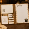 Harry Potter Hufflepuff sticky memo notepad with multiple themed memo pads in gold and brown Harry Potter Hufflepuff sticky memo notepad with multiple themed memo pads in gold and brown