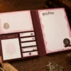 Harry Potter Hufflepuff sticky memo notepad with multiple themed memo sections in a golden brown design Harry Potter Hufflepuff sticky memo notepad with multiple themed memo sections in a golden brown design