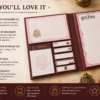 Harry Potter Hufflepuff sticky memo notepad with multiple themed memo sections in a golden brown design Harry Potter Hufflepuff sticky memo notepad with multiple themed memo sections in a golden brown design